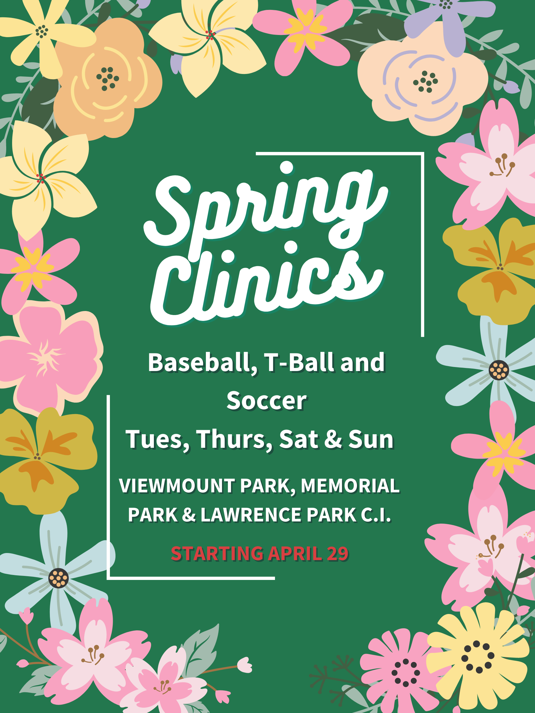 Spring Clinics flyer email
